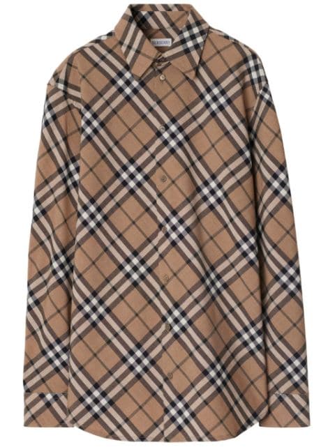 Cheap Burberry check-pattern poplin shirt Women