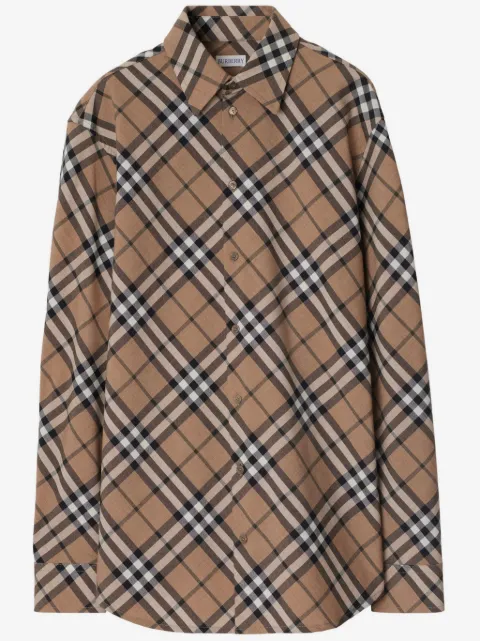 Burberry ternet skjorte i poplin