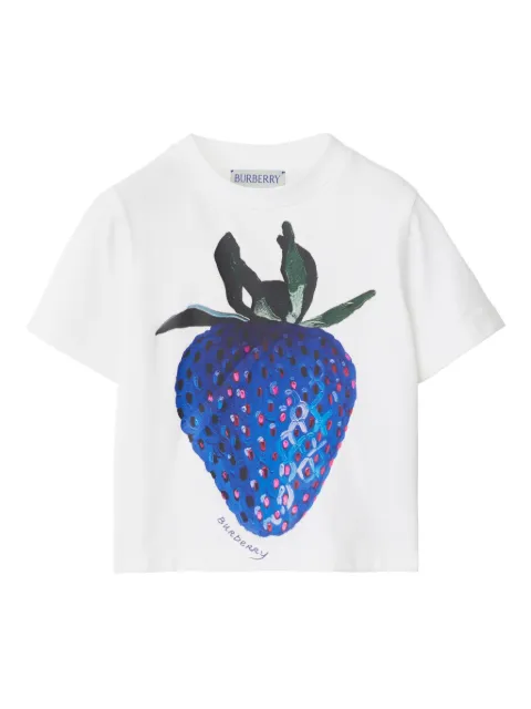 Burberry Kids strawberry-print cotton T-shirt