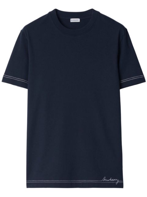 Burberry contrast-stitching cotton T-shirt Men