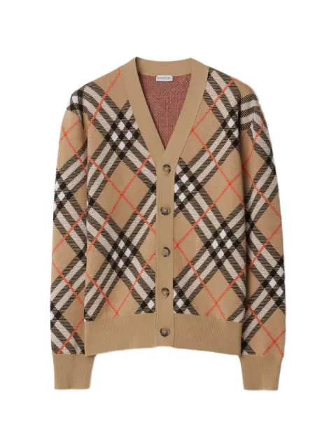 Burberry checked cardigan