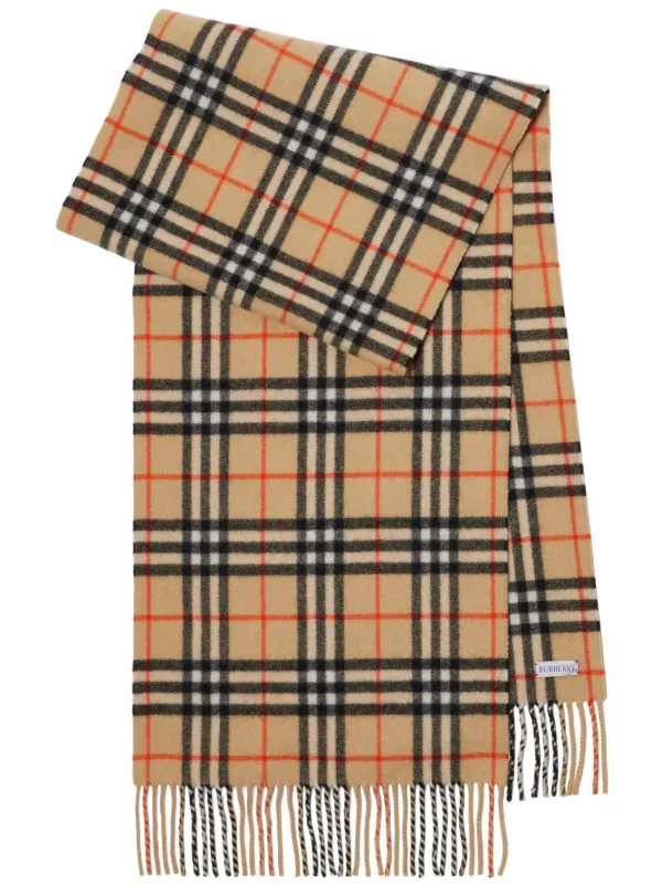 Burberry vintage check cashmere scarf on sale