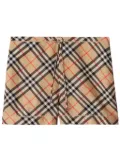 Burberry check-print silk shorts - Neutrals