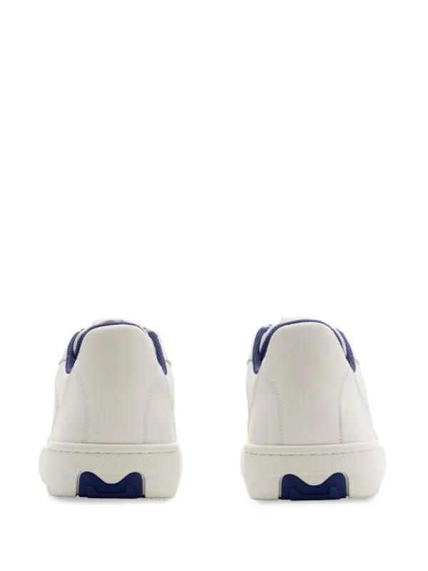 Burberry Box Leather Sneakers | White | FARFETCH PL