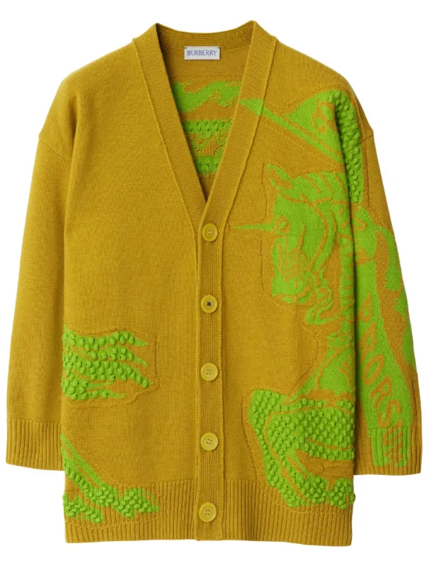 Burberry Kids パターン インターシャニット カーディガン Burberry Kids パターン インターシャニット カーディガン