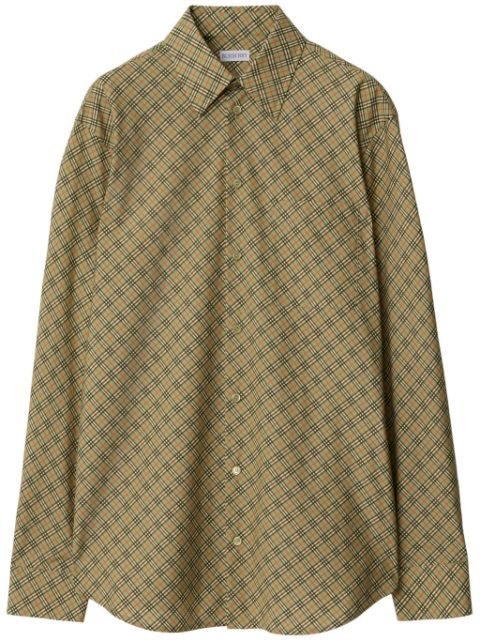 Affordable Burberry check-pattern cotton shirt Women