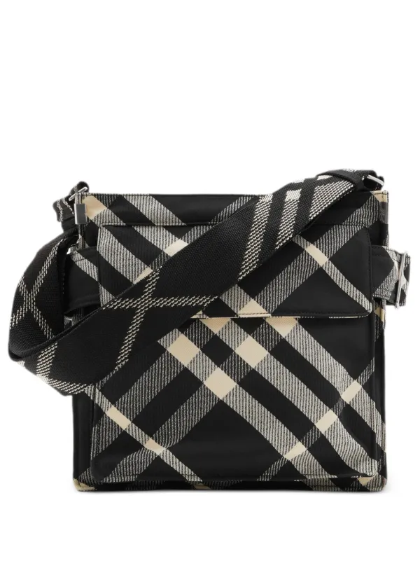 Burberry Trench Checked Crossbody Bag Black FARFETCH IE