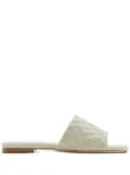 Burberry quilted leather flat sandals - White