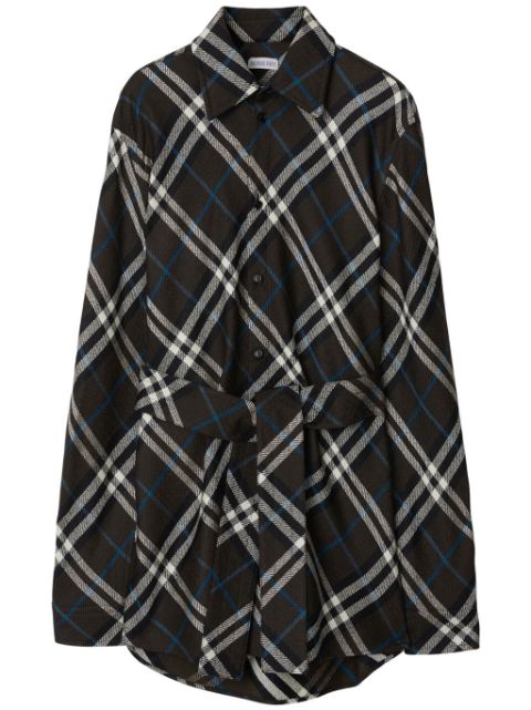 Burberry check-pattern belted shirt Women