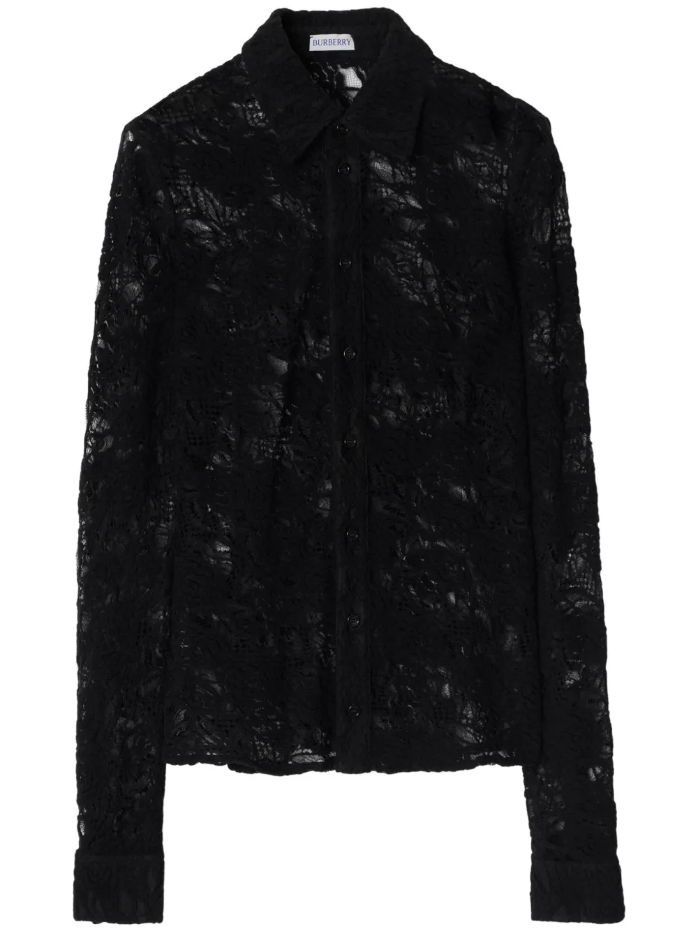 Burberry long-sleeve lace shirt | Black | Image 1