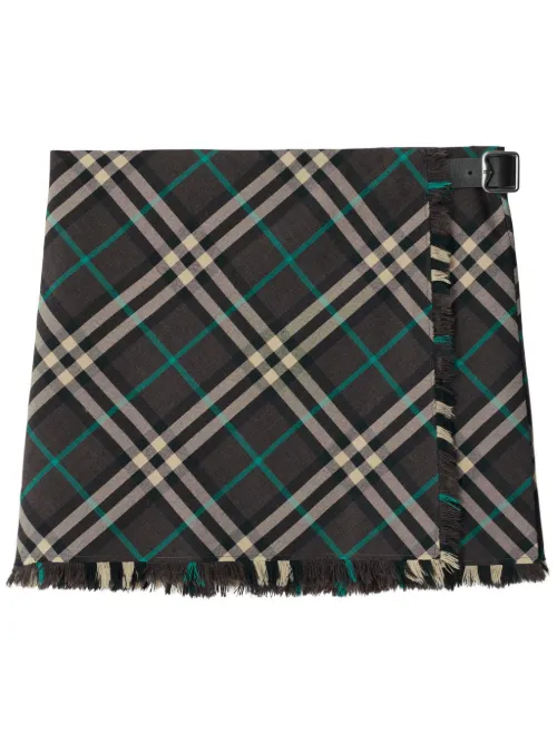 Minijupe à carreaux - Burberry - Modalova
