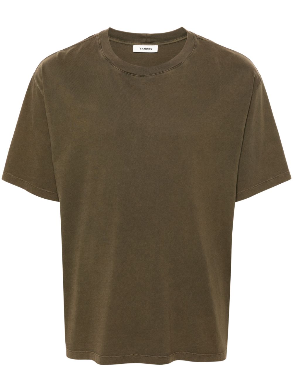 Sandro T-shirt Aus Jersey In Green