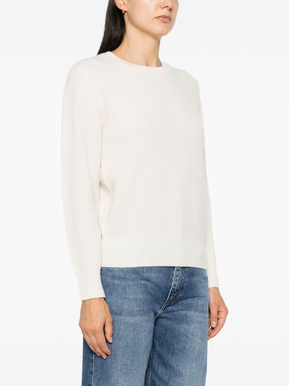 Shop Sandro Detachable-scarf Sweater In White