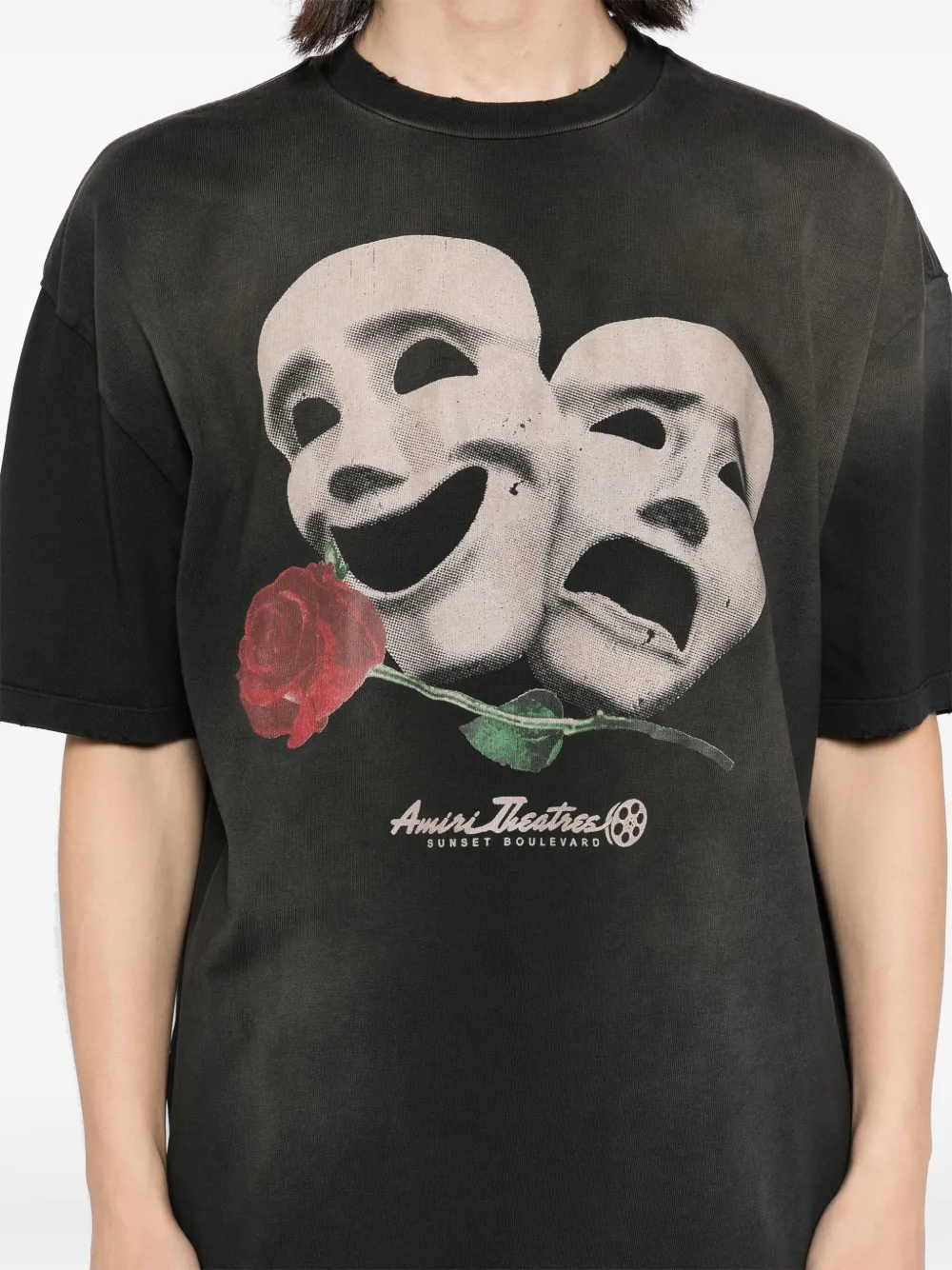 AMIRI Theatre Masks Oversized T-shirt | Black | FARFETCH