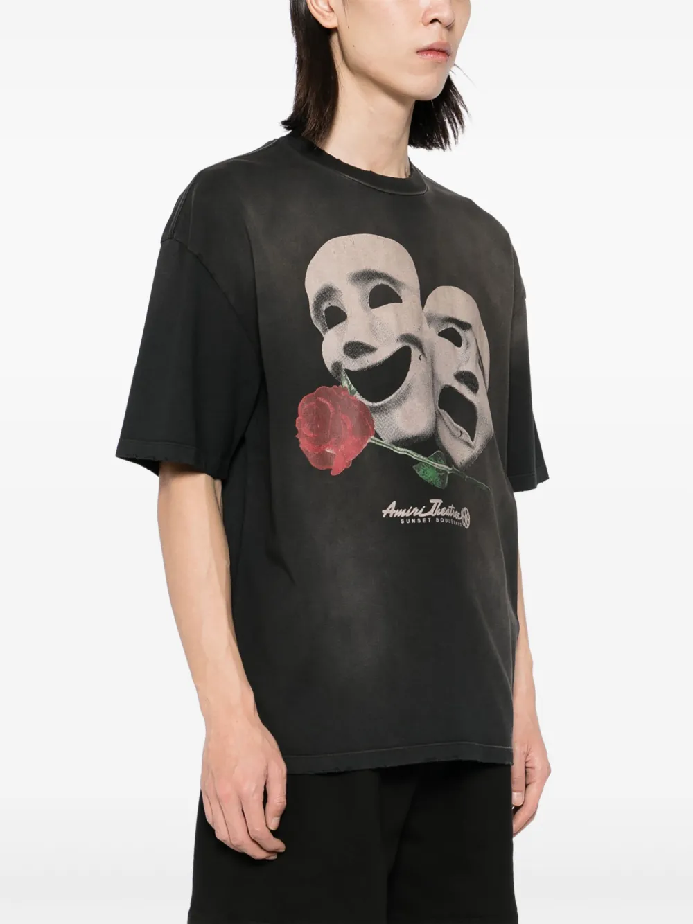Amiri Theatre Masks Oversized T-shirt In Black