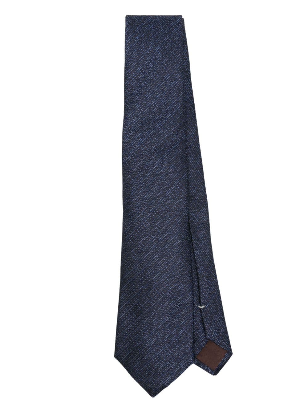 Canali patterned-jacquard silk tie - Blu