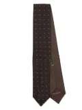 Canali patterned-jacquard tie - Brown