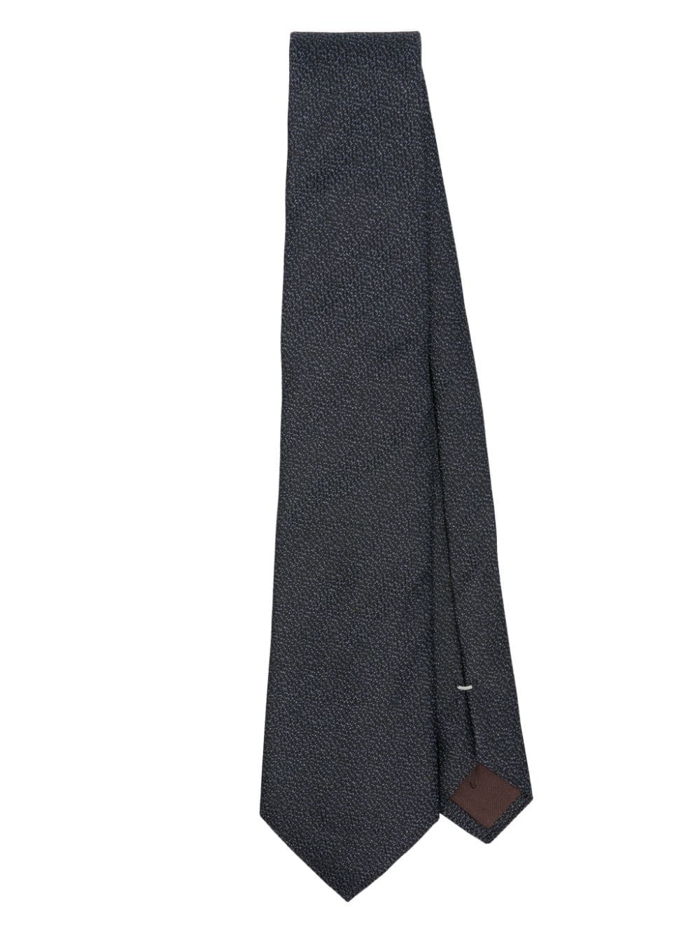Canali Patterned-jacquard Silk Tie In Grey