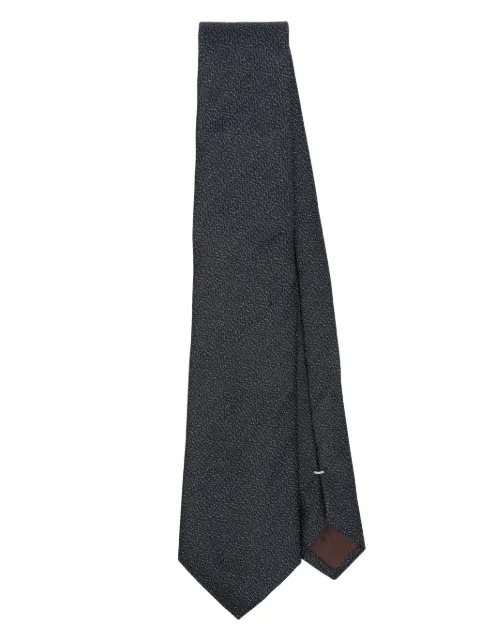 Canali patterned-jacquard silk tie