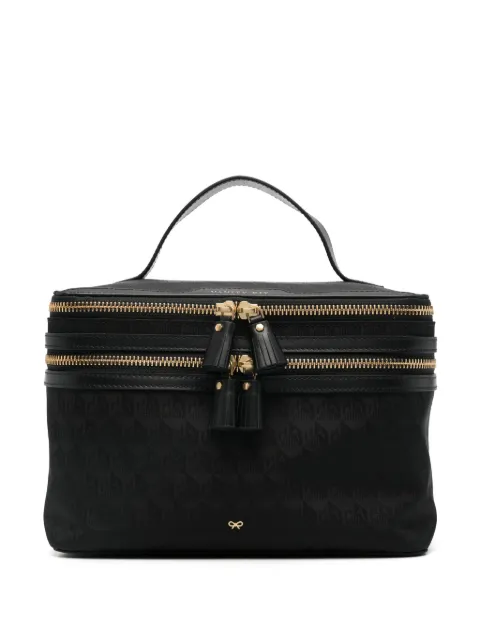 Anya Hindmarch logo-jacquard make up bag