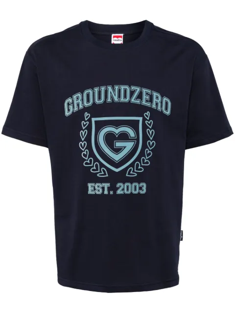 Ground Zero t-shirt en coton à logo imprimé