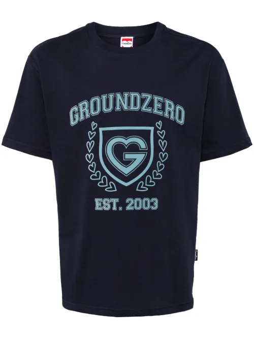 T-shirt en coton à logo imprimé - Ground Zero - Modalova