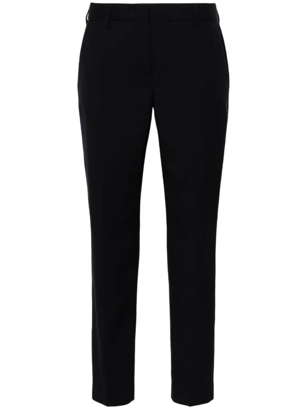 Paul Smith Pressed-crease Wool Trousers in Blue
