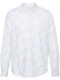 PS Paul Smith leaf-print cotton shirt - White