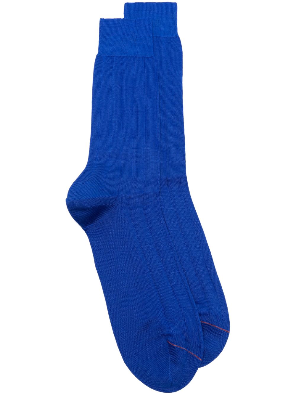 Paul Smith Logo-print Ribbed Socks In Blue