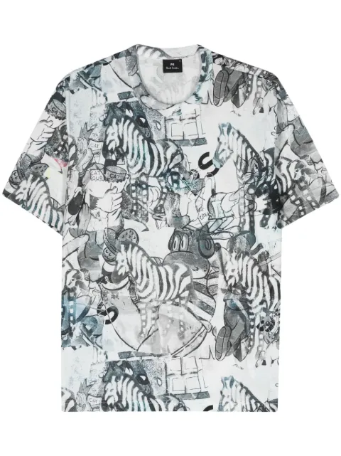 PS Paul Smith cartoon-print cotton T-shirt