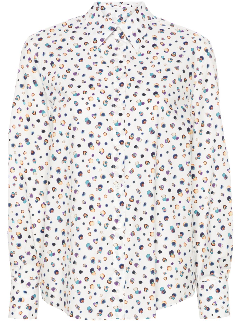 Ps By Paul Smith Polar Lights Cotton Shirt In White