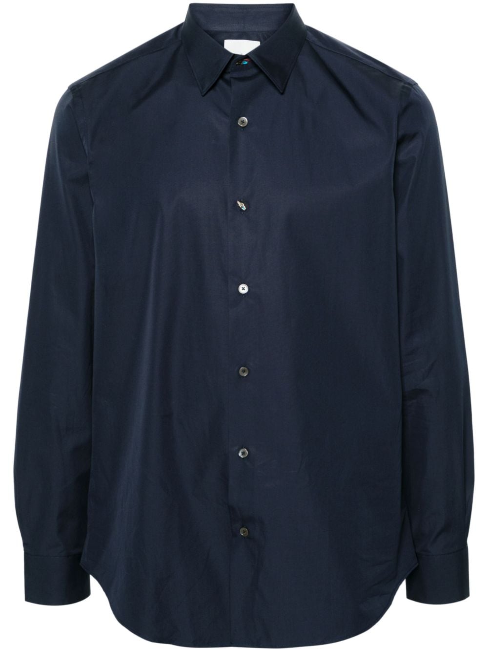 Shop Paul Smith Classic-collar Cotton Shirt In Blue