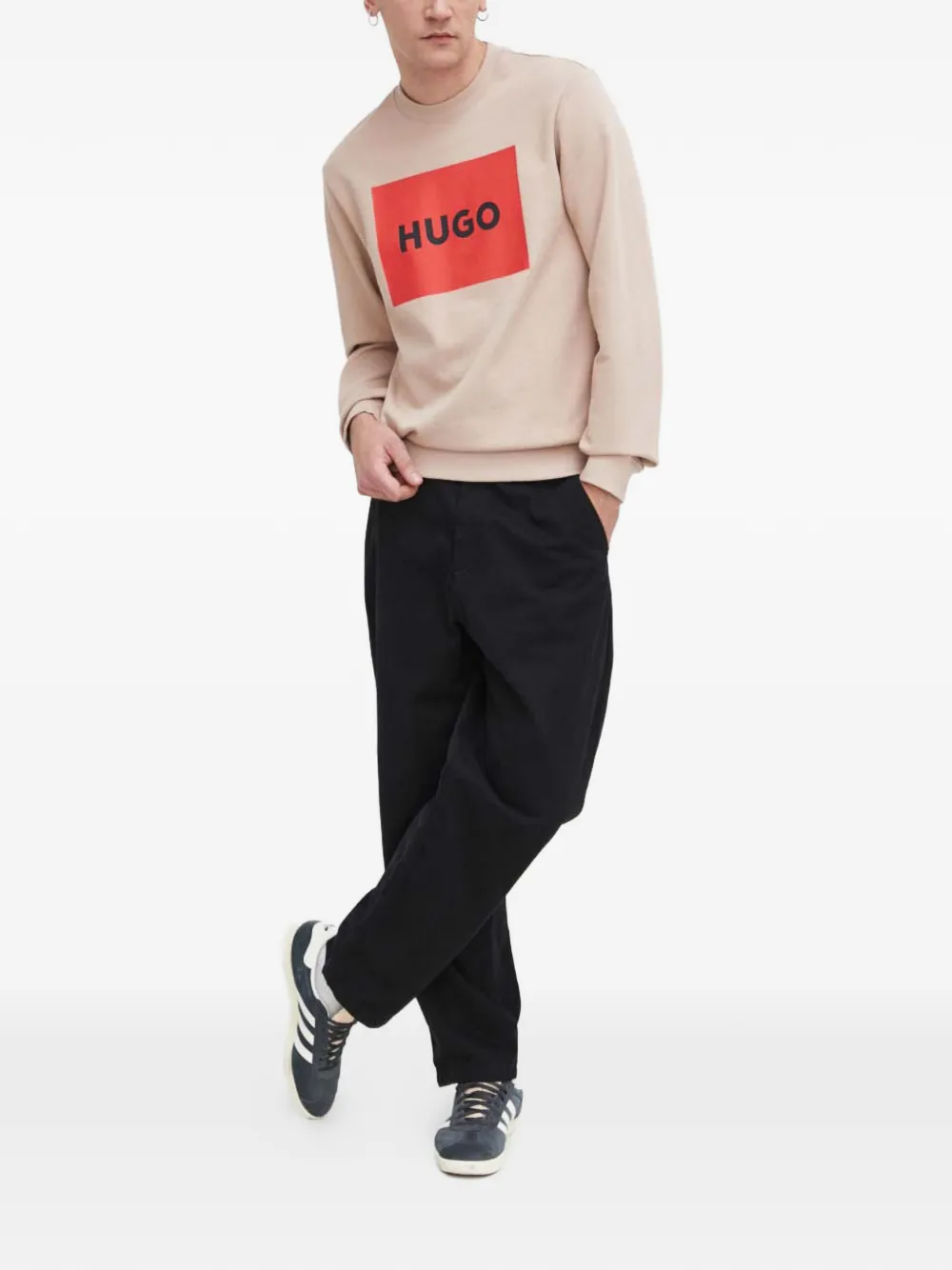 HUGO crew-neck sweatshirt - Beige