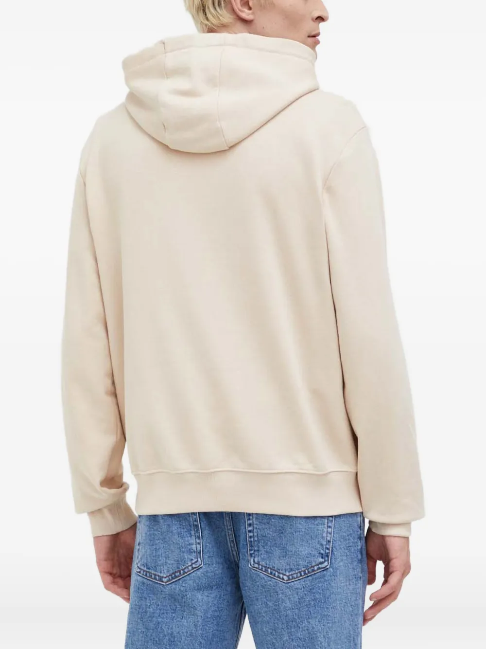 Hugo Boss Hooded Logo Sweatshirt In Neutral