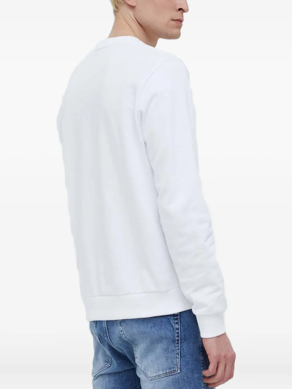 Hugo Boss Logo Sweatshirt In White