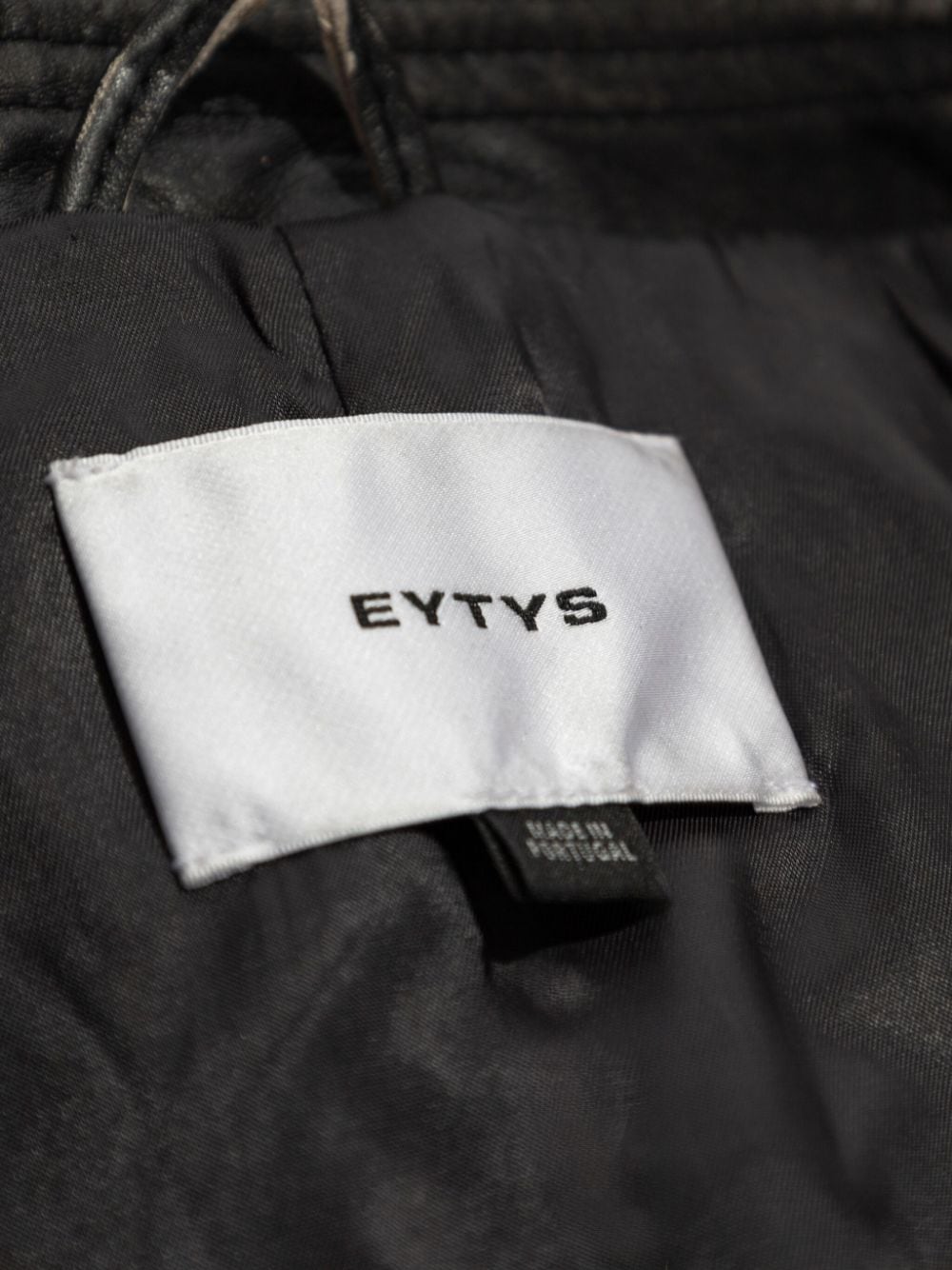 Shop Eytys Achilles Leather Biker Jacket In Black