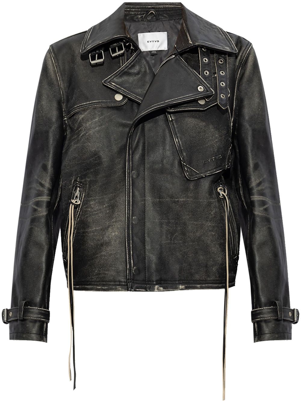 Eytys Achilles Leather Biker Jacket In Black