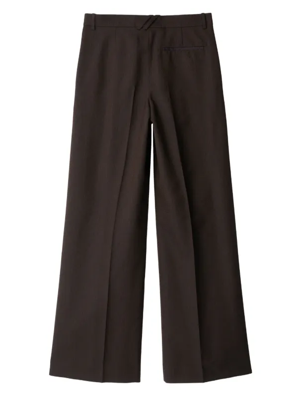 BURBERRY】バーバリー ワイドパンツ センタープレス ウール×シルク