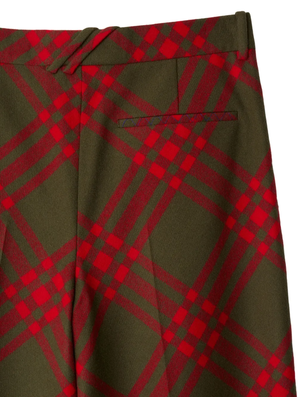 Burberry Geruite pantalon Rood