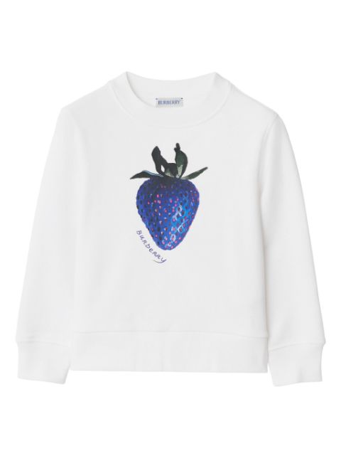 Burberry Kids strawberry-print cotton sweatshirt