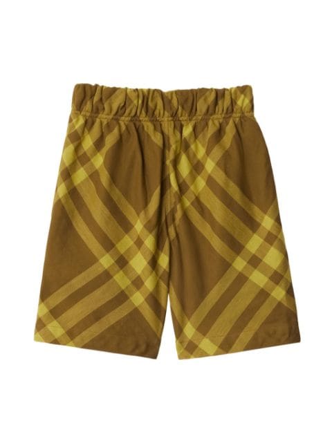 Burberry Kids shorts con cuadros estampados