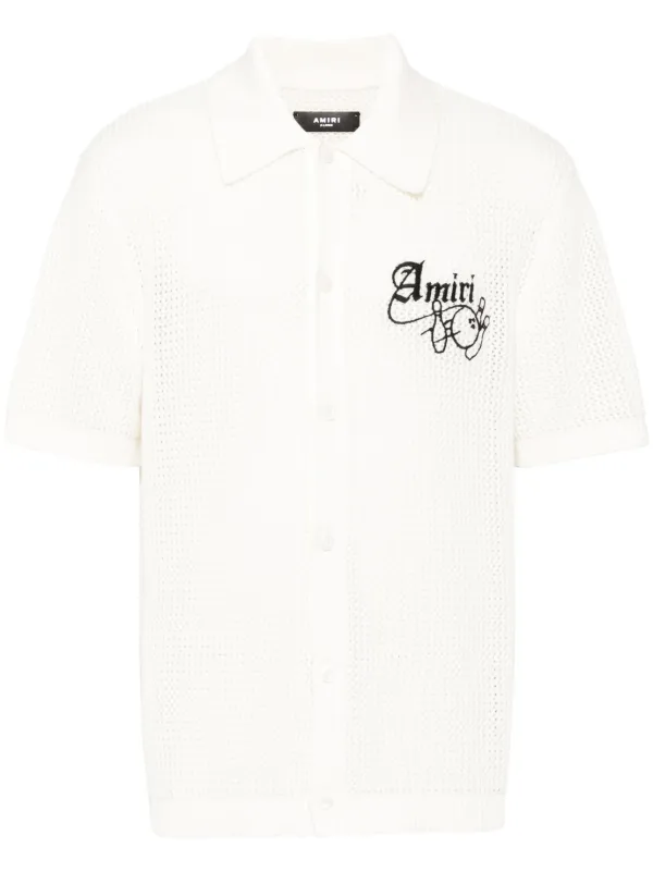 早い者勝ち！AMIRI AMロゴ　セーター Sweater with crew eyelash logo AMIRI | Blondie Shop