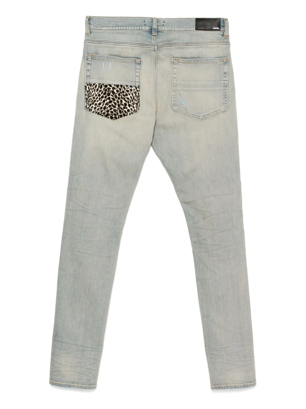AMIRI Jeans met luipaardprint - Blauw