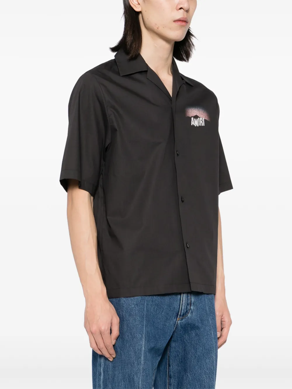 AMIRI Hollywood Lights Camp overhemd Zwart