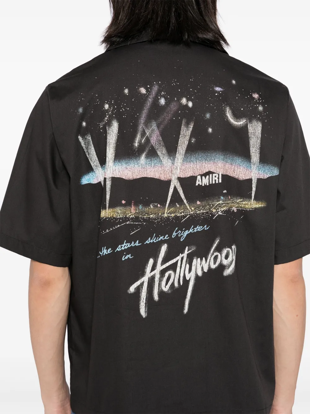AMIRI Hollywood Lights Camp overhemd Zwart