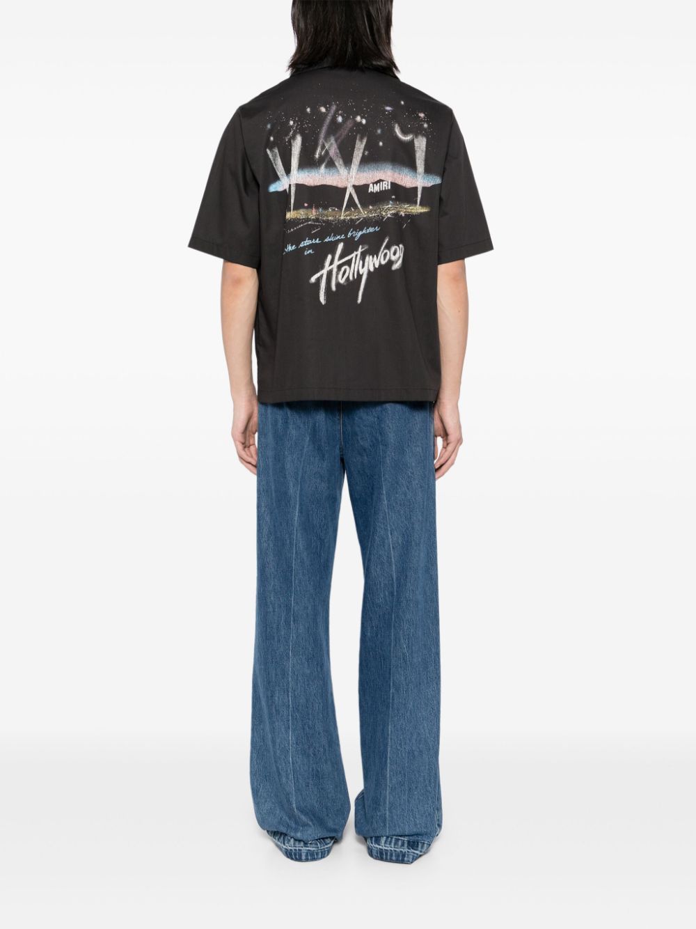 AMIRI Hollywood Lights Camp shirt - Zwart