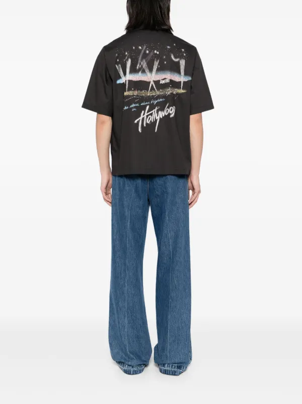 AMIRI Hollywood Lights Camp Shirt | Black | FARFETCH ID