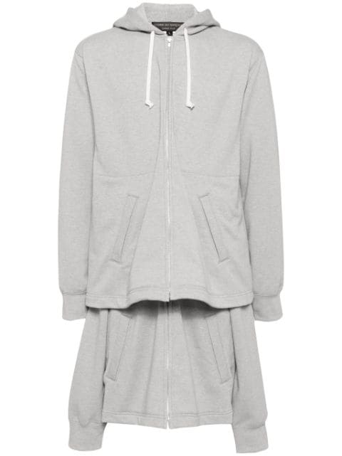 Comme Des Garçons layered zip-up hoodie