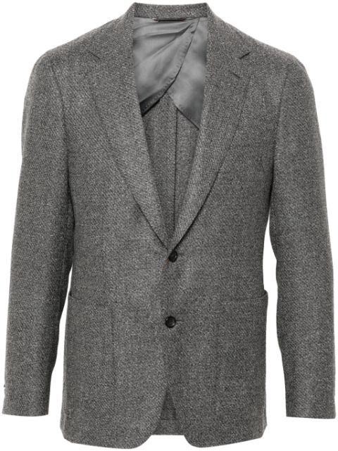 Canali textured single-breasted blazer