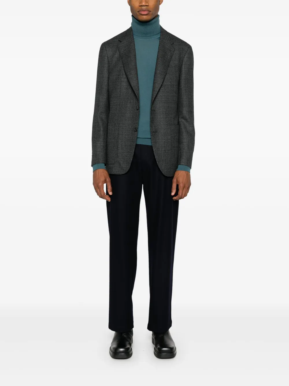 Canali Blazer met enkele rij knopen - Grijs